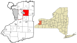 Erie County New York incorporated and unincorporated areas Lancaster highlighted